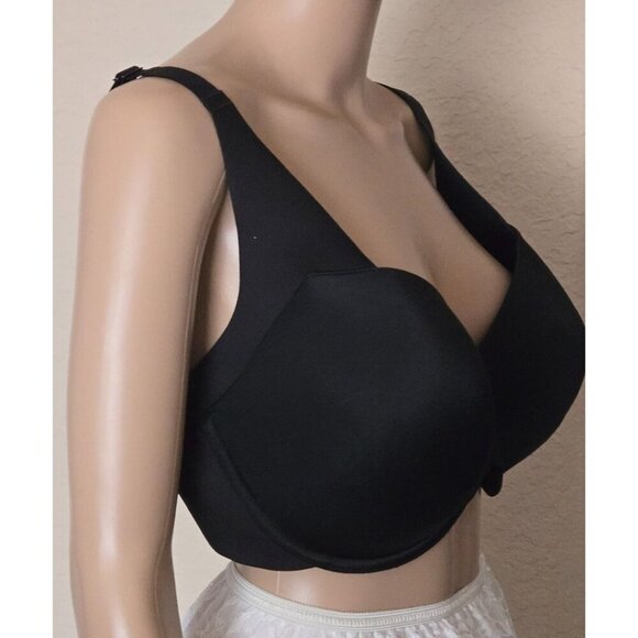 Cacique Women's Underwire Lightly Lined balconette black size 40DDD - Picture 2 of 6